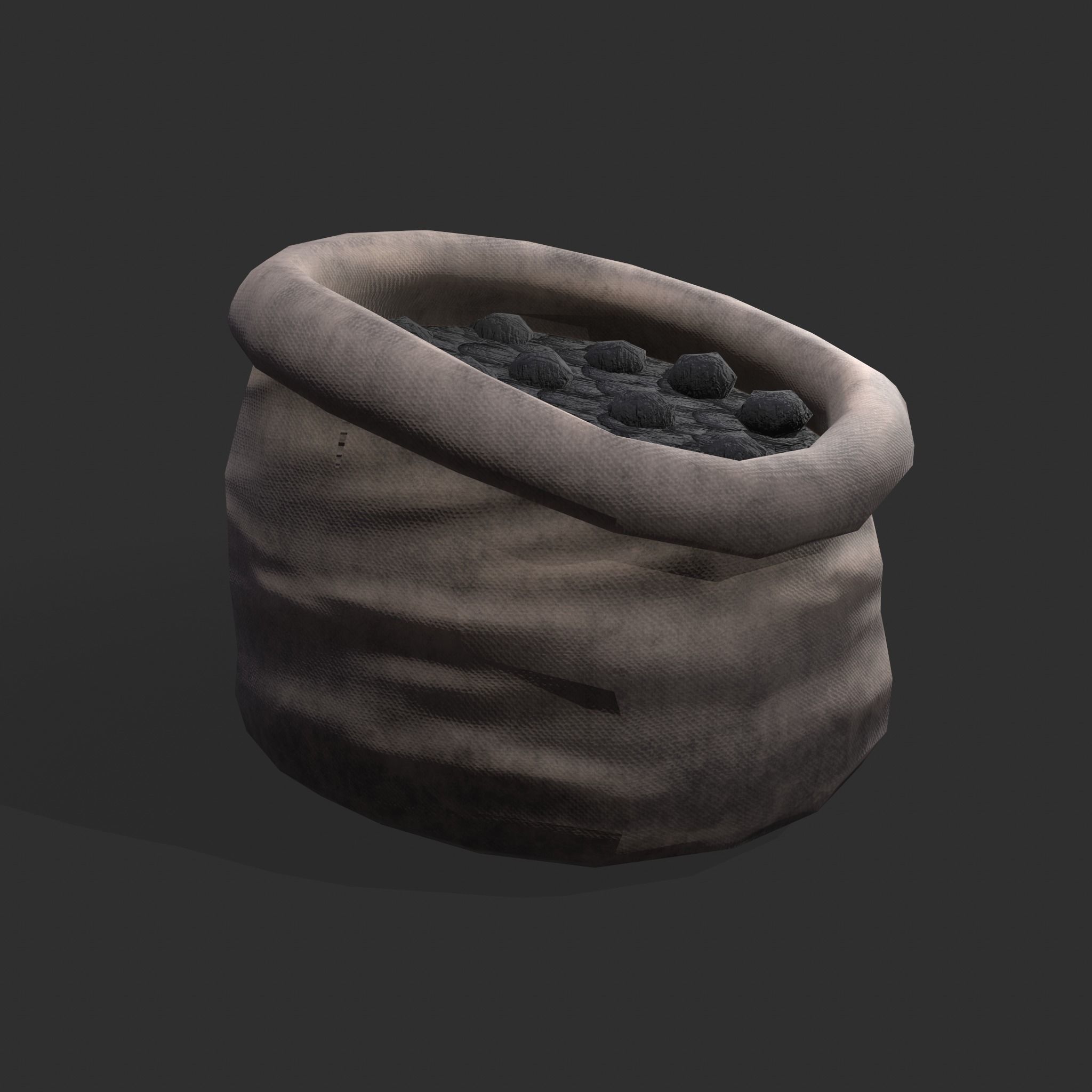 Coal Sack Low-poly 3D model_19