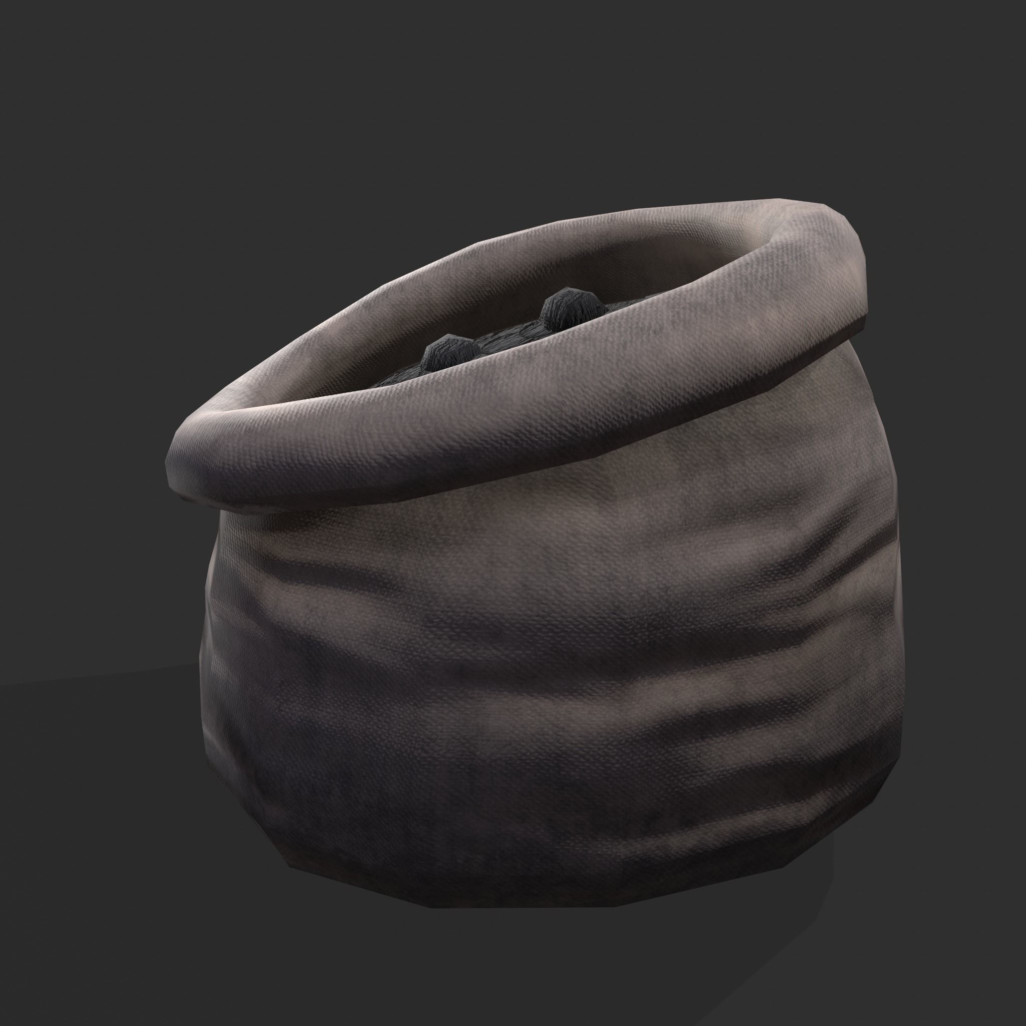 Coal Sack Low-poly 3D model_3