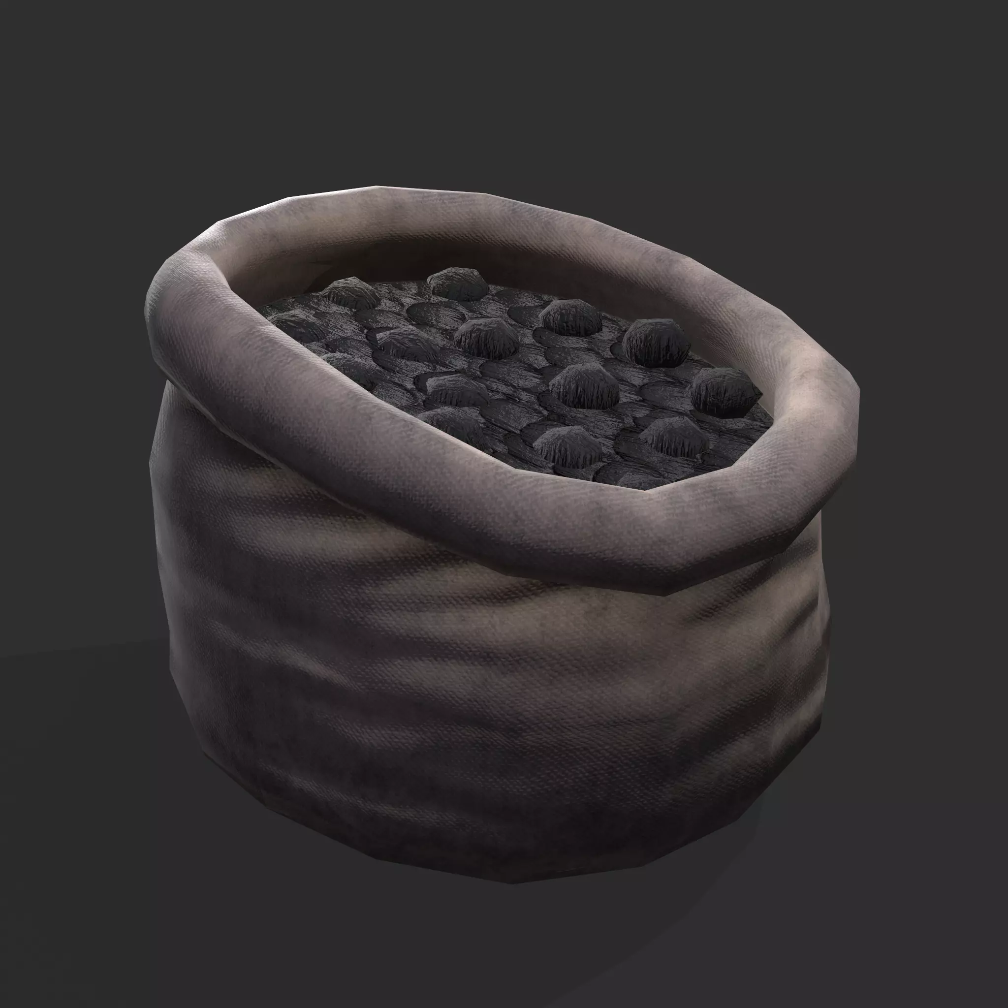 Coal Sack Low-poly 3D model_0