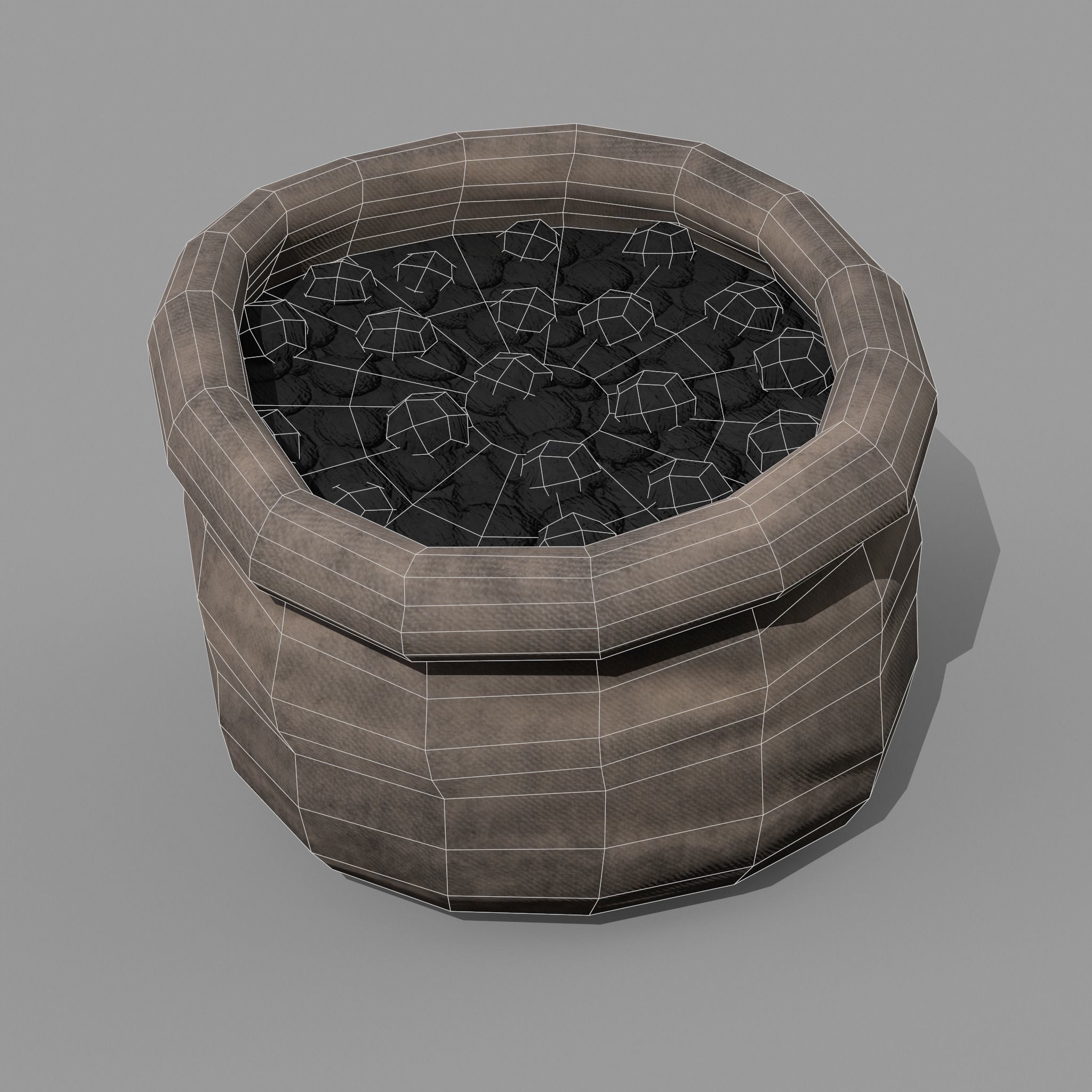 Coal Sack Low-poly 3D model_32