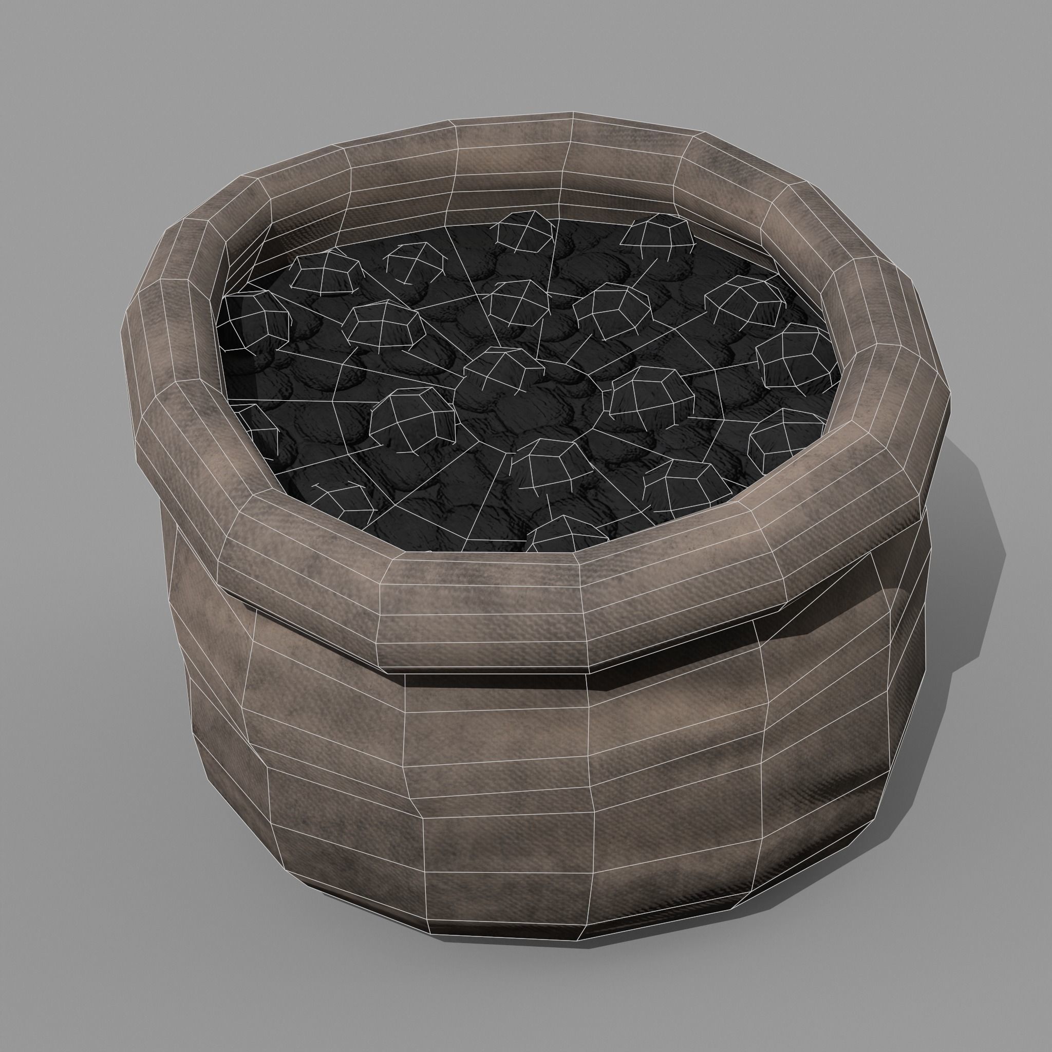 Coal Sack Low-poly 3D model_30