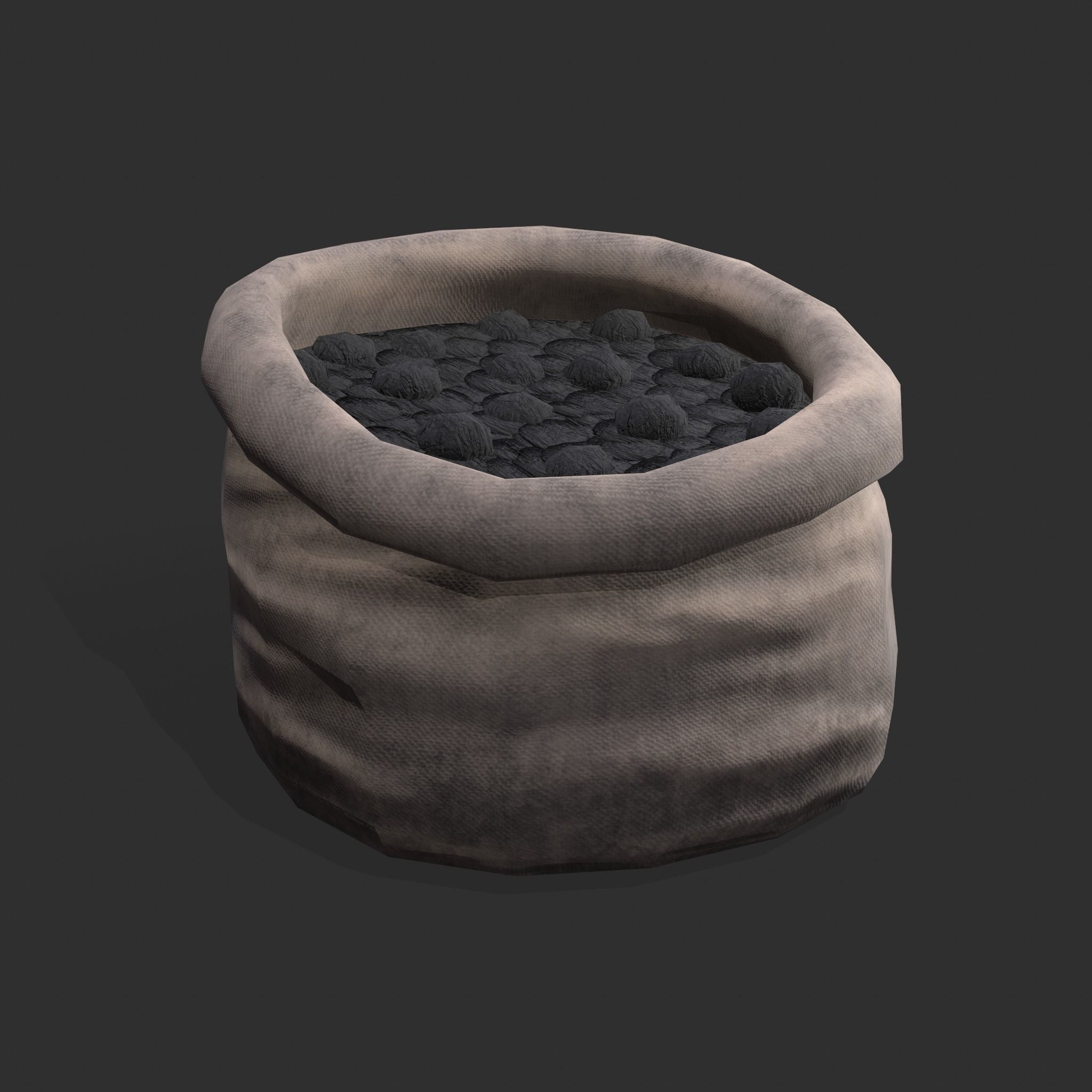 Coal Sack Low-poly 3D model_18