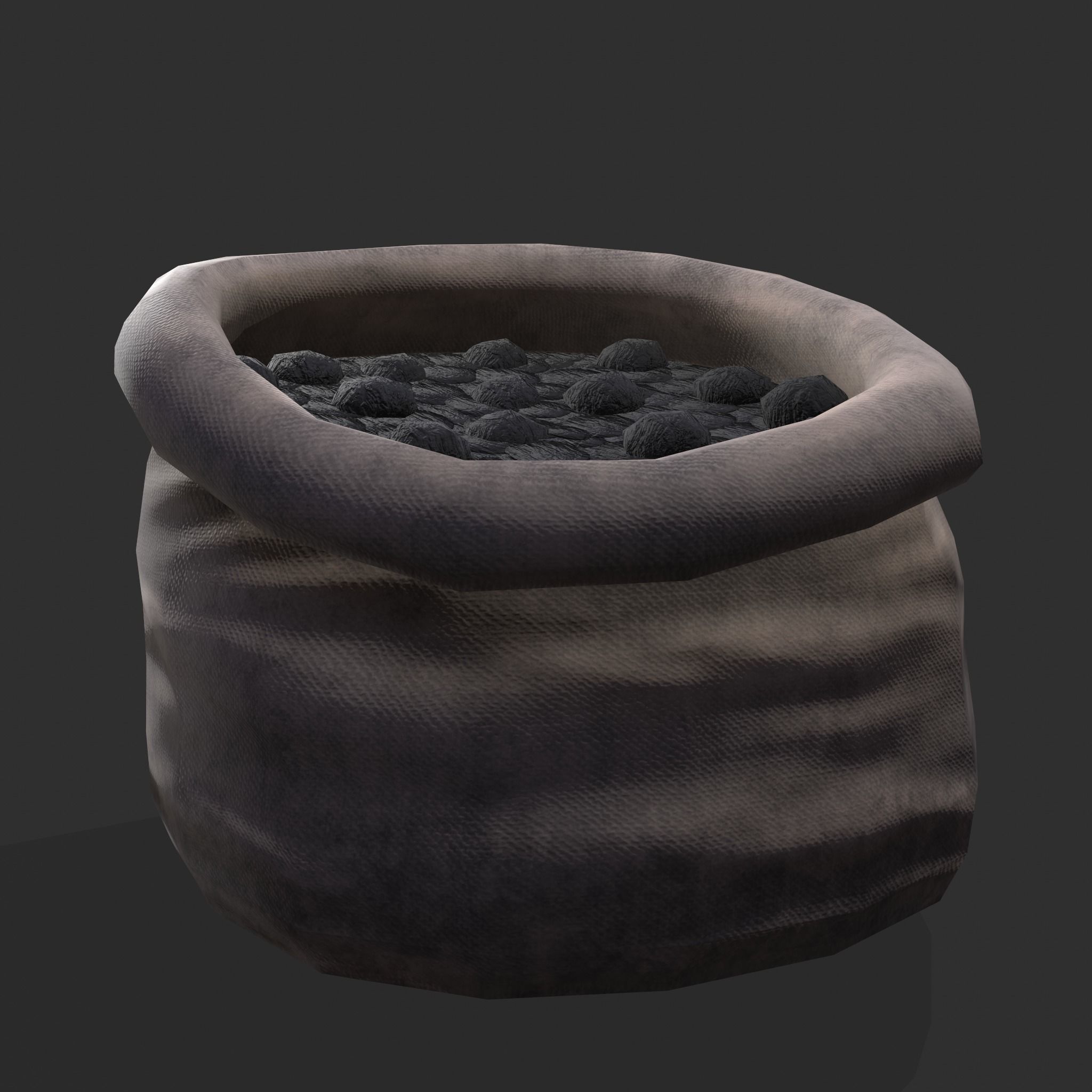 Coal Sack Low-poly 3D model_14