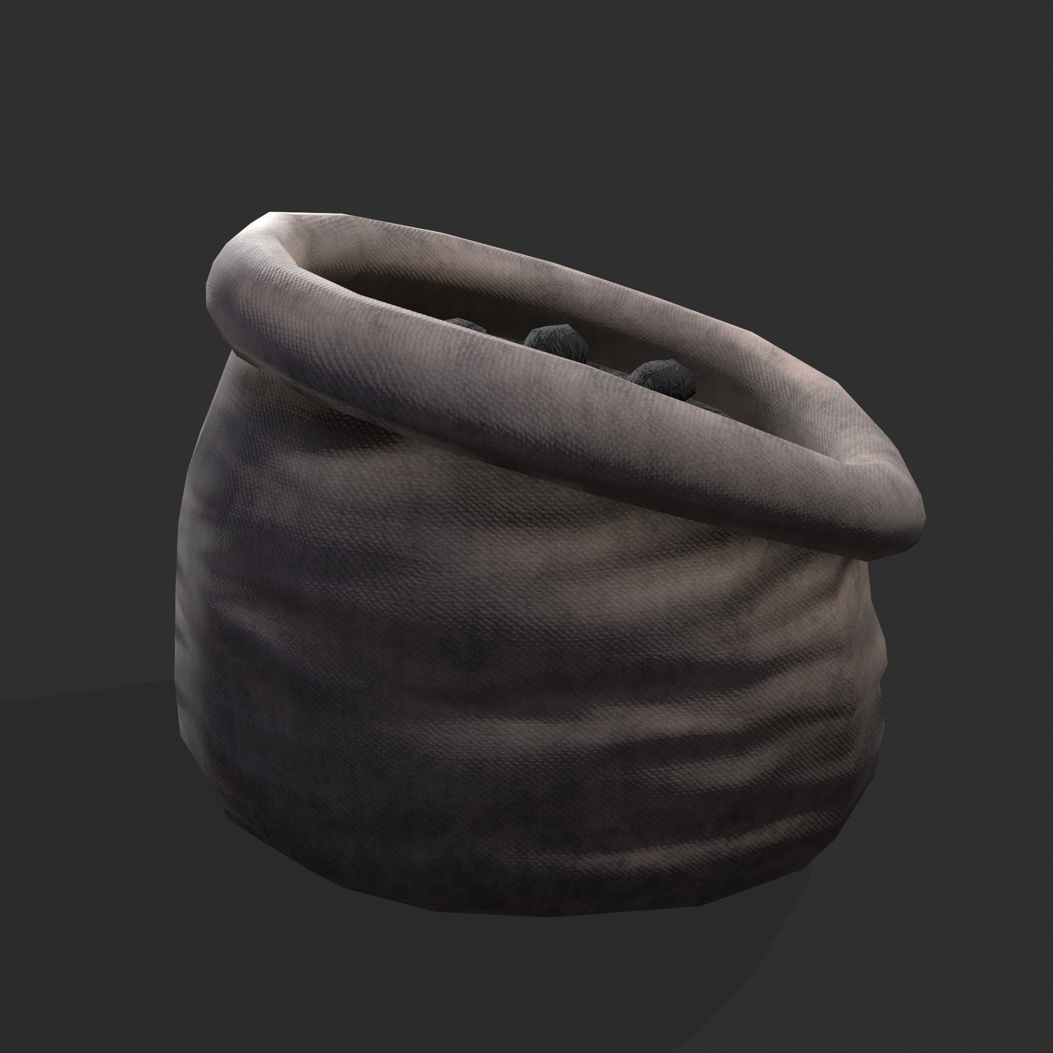 Coal Sack Low-poly 3D model_5