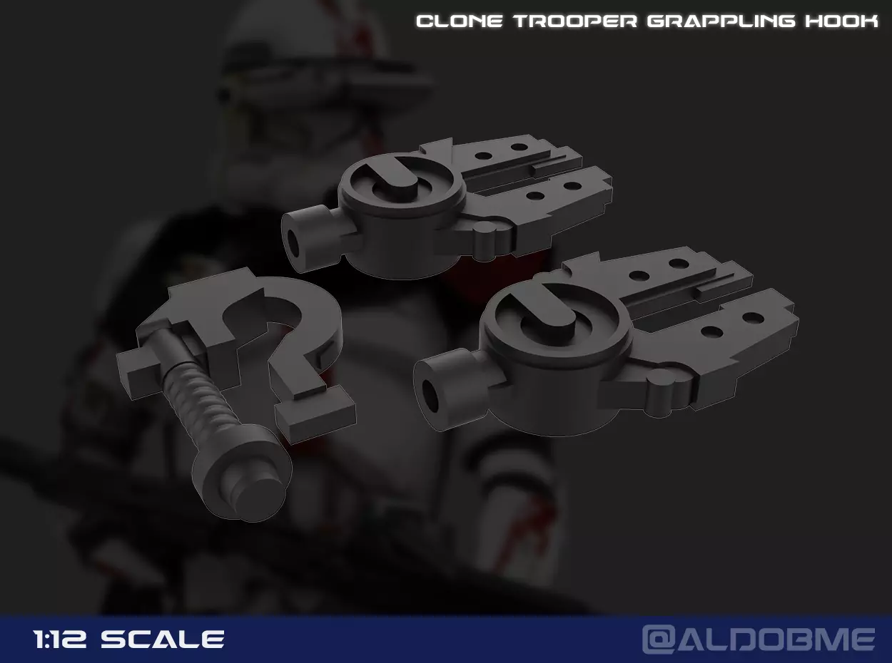 Grappling Hook kit - Clone trooper Deviss Free 3D print model_0