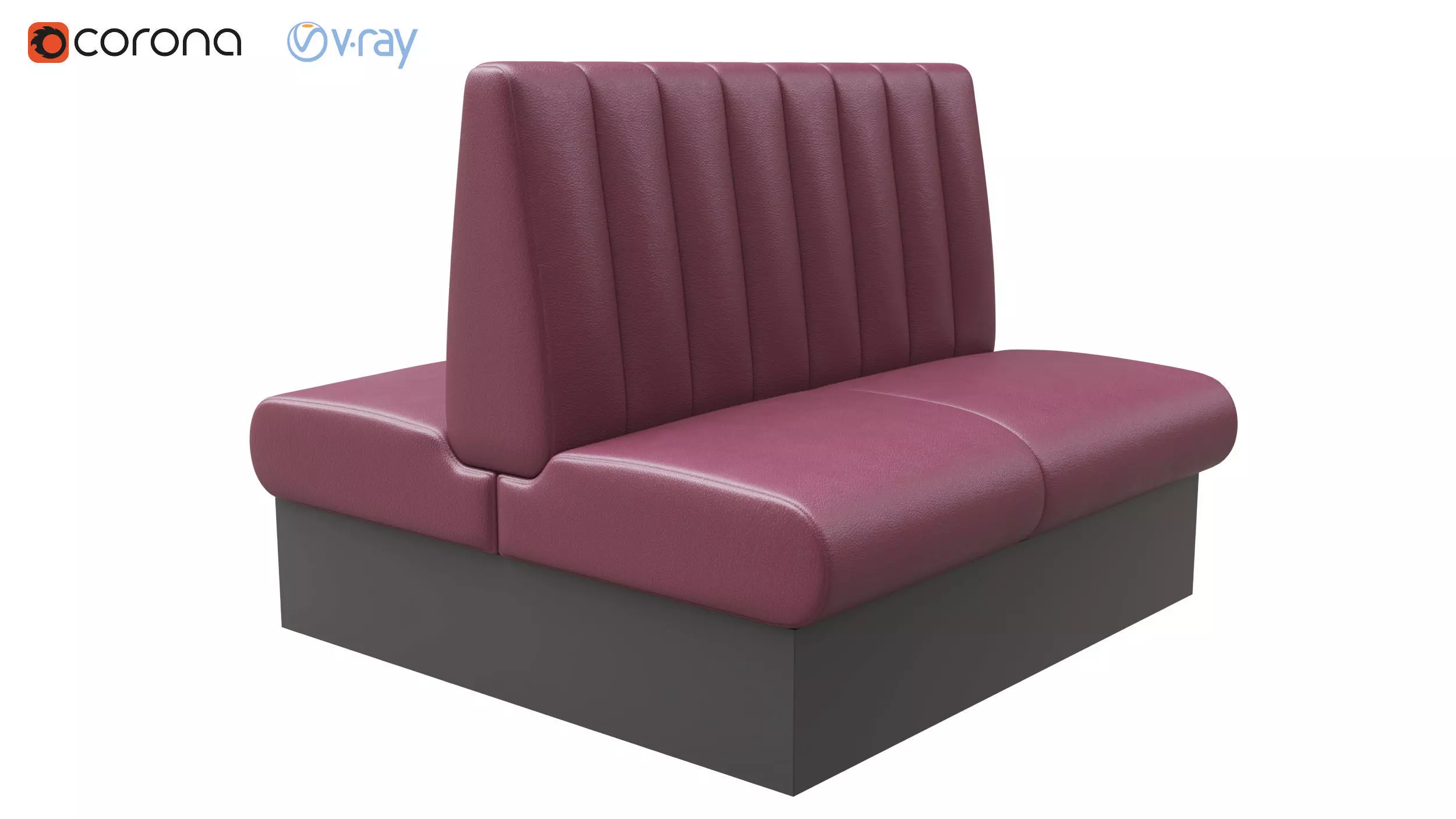 Restaurant Bench 3D model_0