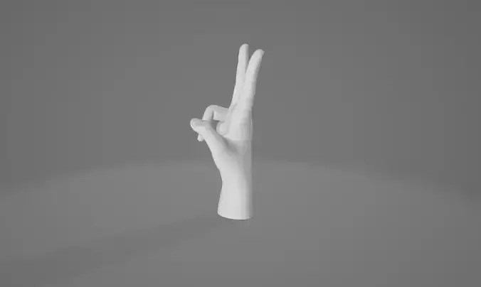 HAND 2 showing peace sign