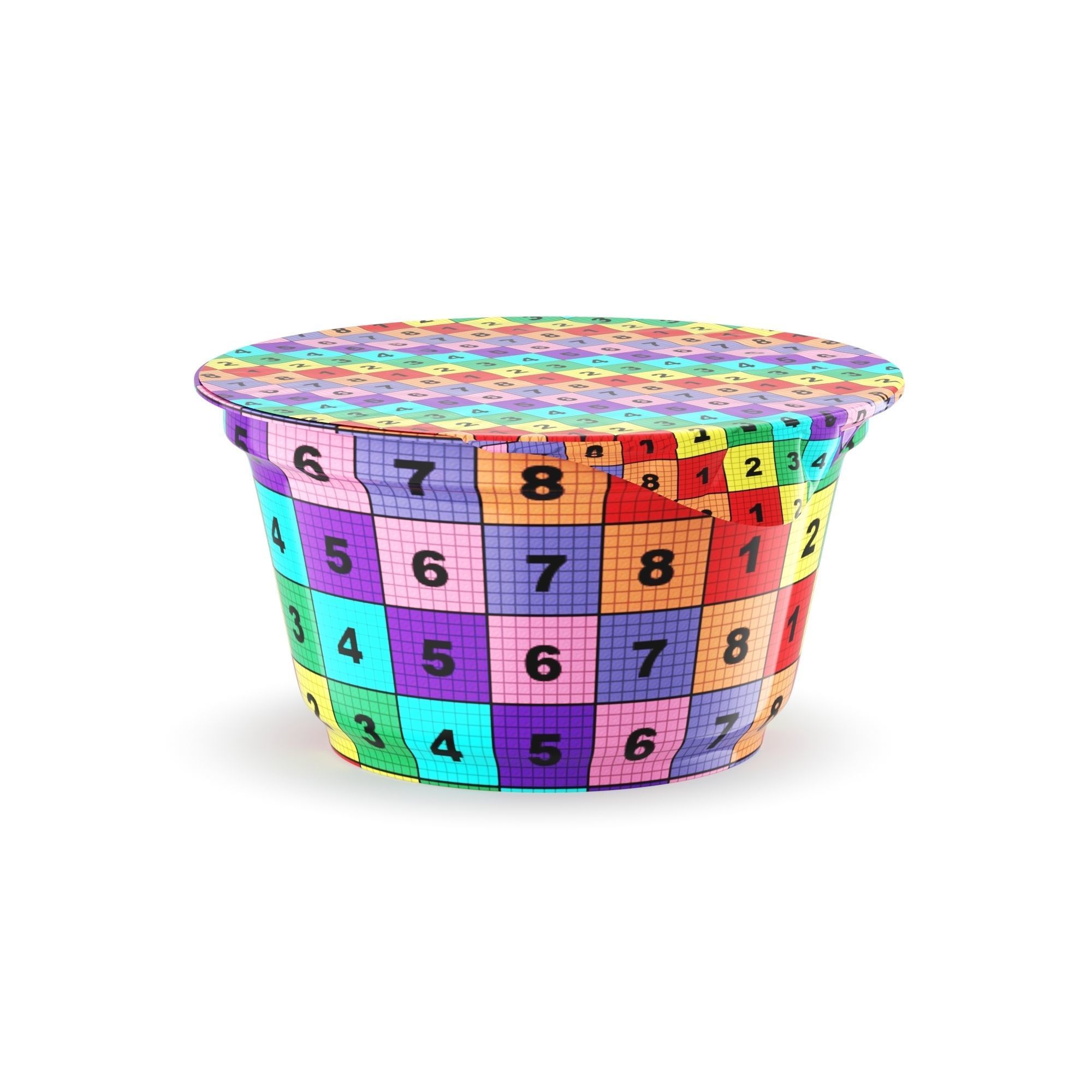 Plastic Cup Yogurt and Cherry Jam 3D model 3D model_9