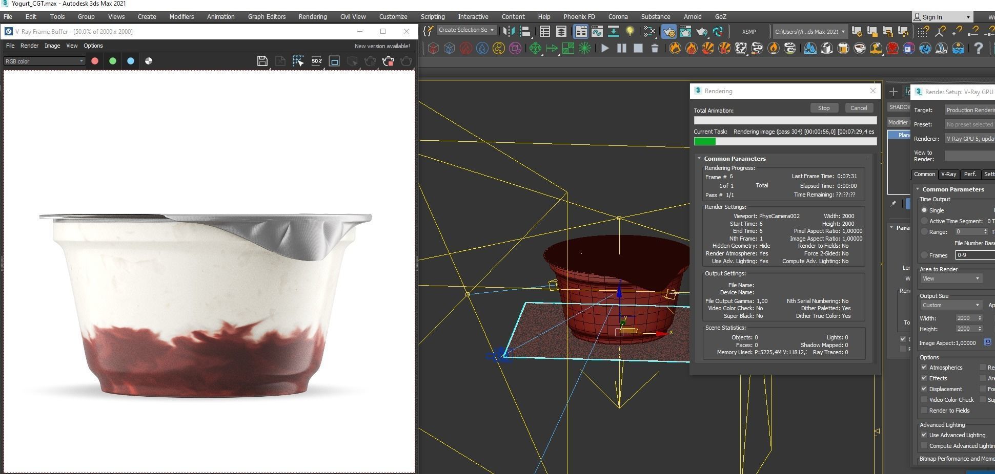 Plastic Cup Yogurt and Cherry Jam 3D model 3D model_12
