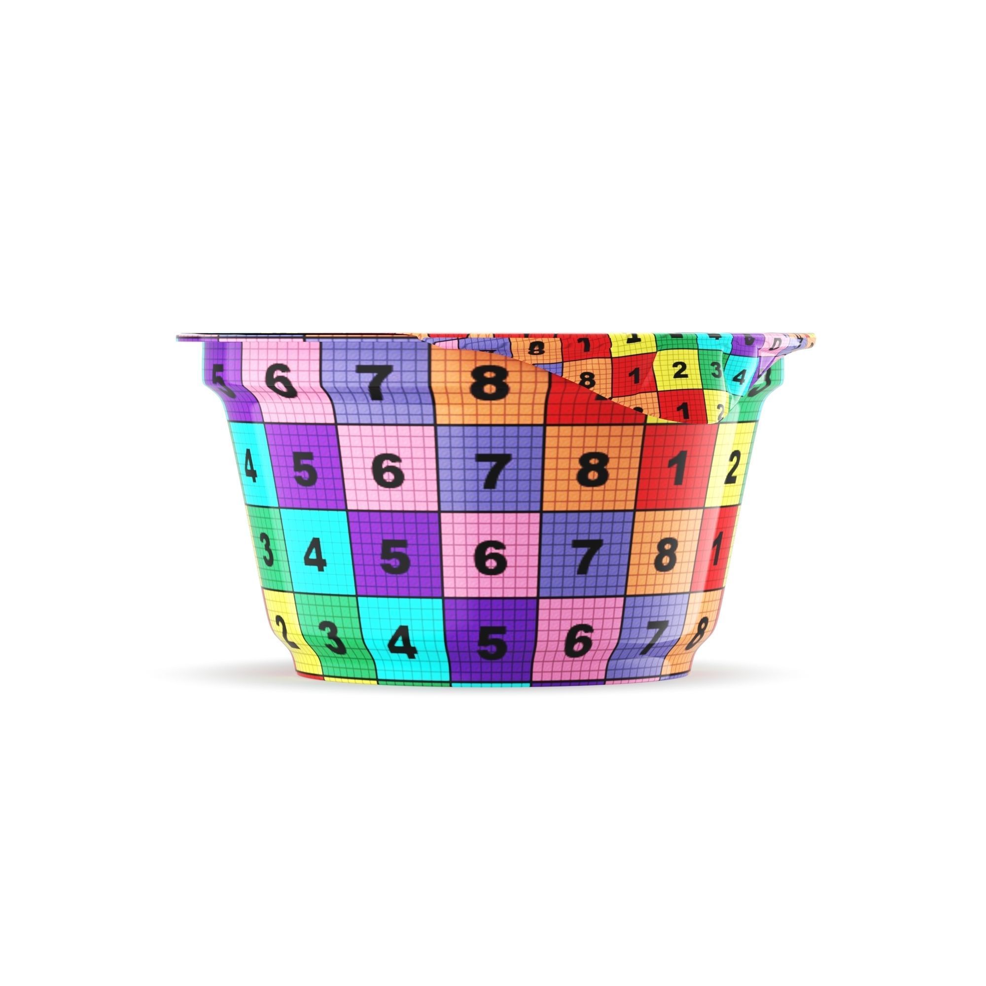 Plastic Cup Yogurt and Cherry Jam 3D model 3D model_10