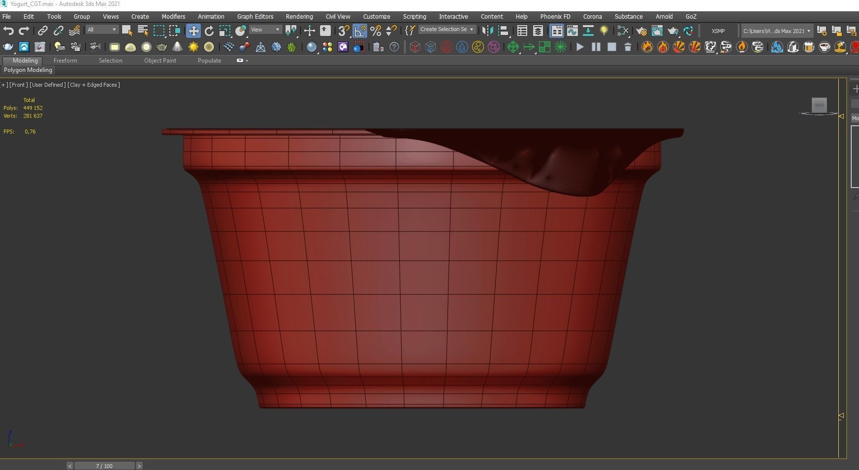 Plastic Cup Yogurt and Cherry Jam 3D model 3D model_13