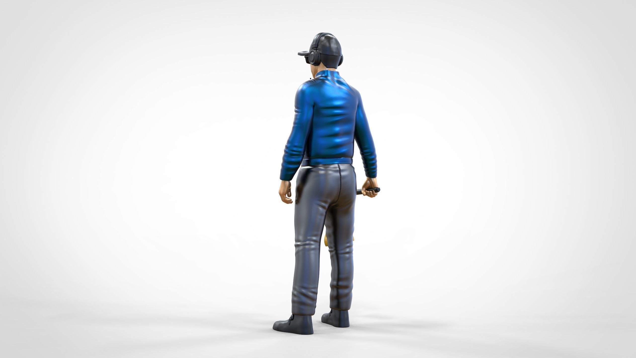 N1 Race Marshal with flag  3D print model_8