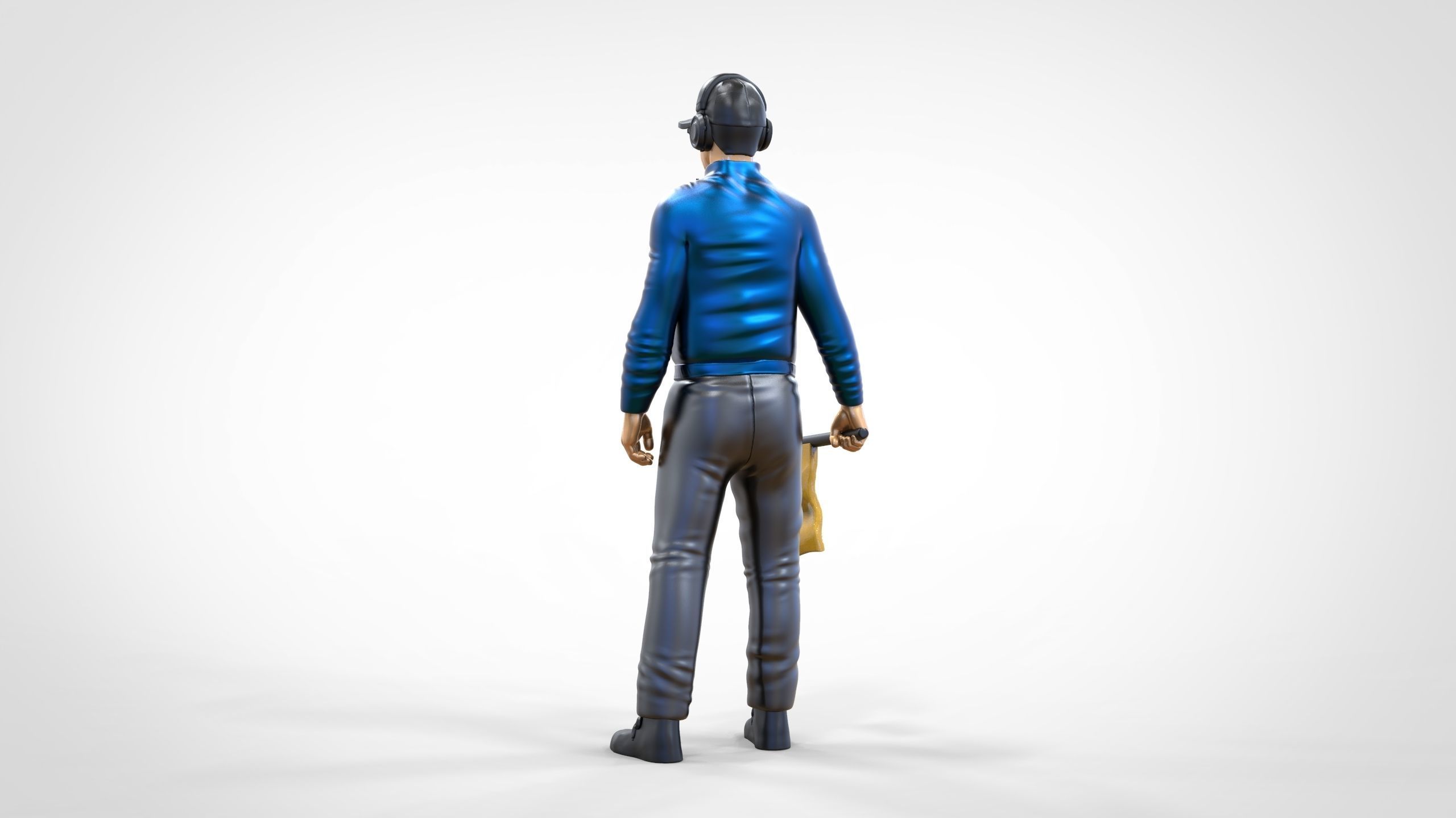 N1 Race Marshal with flag  3D print model_7