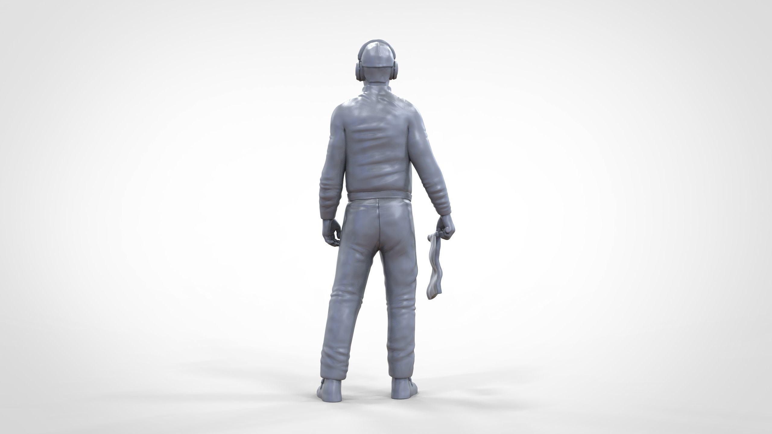 N1 Race Marshal with flag  3D print model_24
