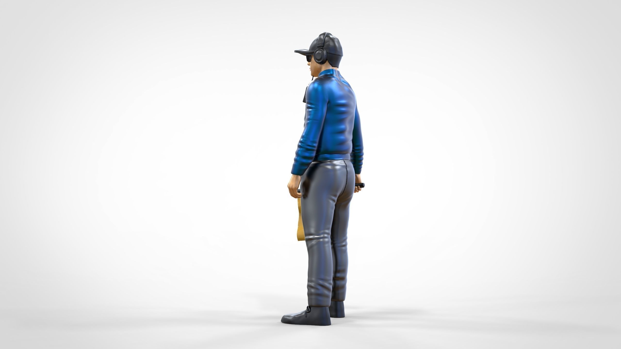 N1 Race Marshal with flag  3D print model_9
