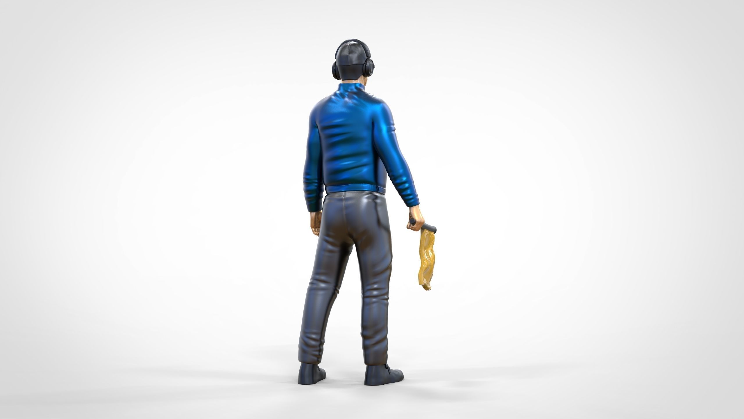 N1 Race Marshal with flag  3D print model_5