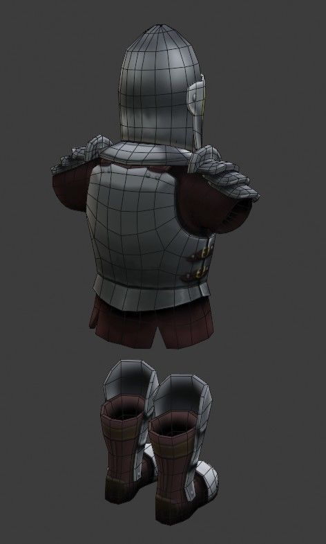 Lowpoly armor pack Low-poly 3D model_5