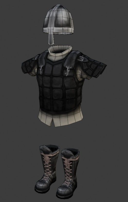 Lowpoly armor pack Low-poly 3D model_3