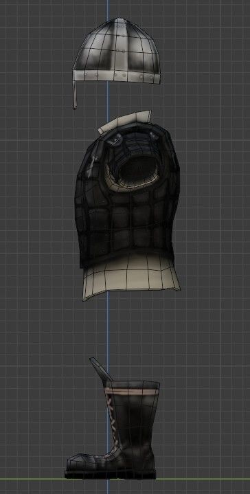 Lowpoly armor pack Low-poly 3D model_12