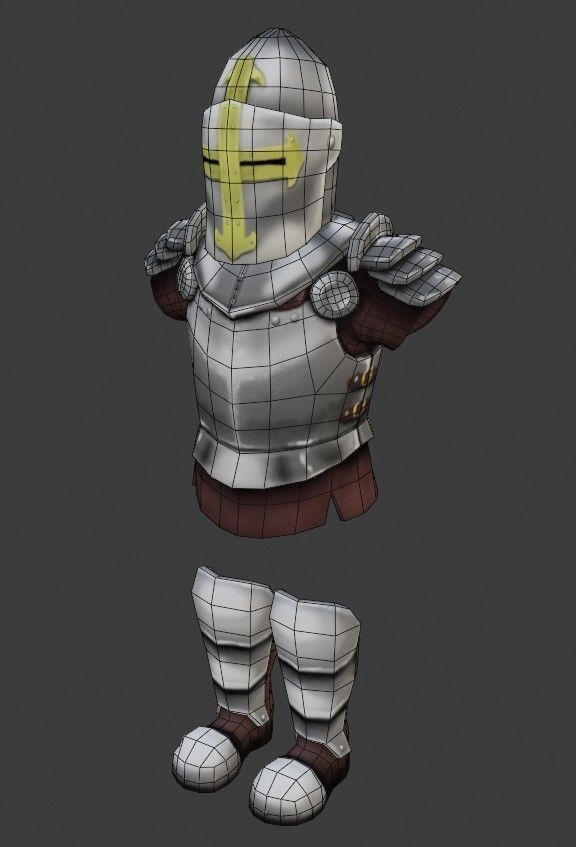 Lowpoly armor pack Low-poly 3D model_2
