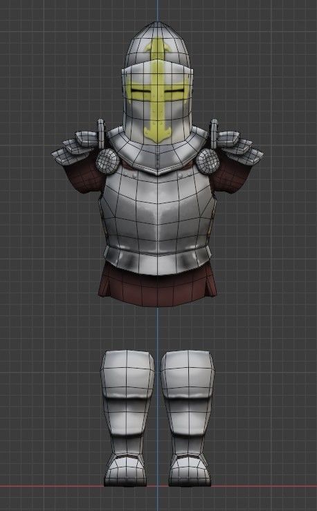 Lowpoly armor pack Low-poly 3D model_8