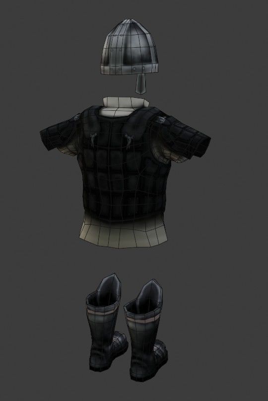 Lowpoly armor pack Low-poly 3D model_6