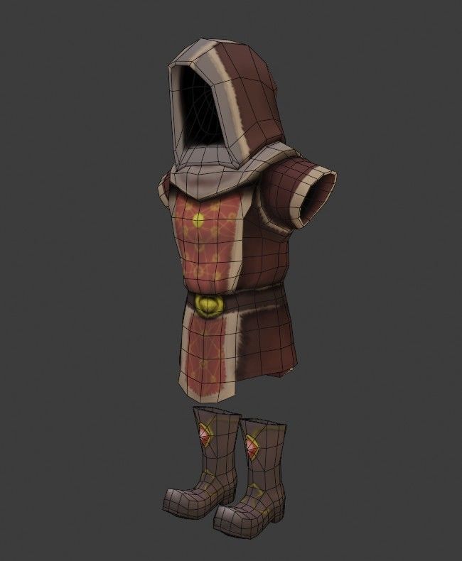Lowpoly armor pack Low-poly 3D model_4