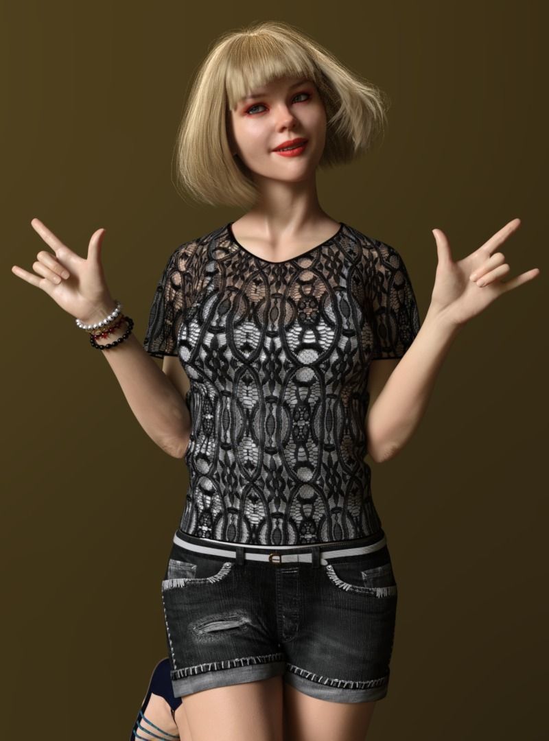 DY Mary For G8F 3D model_4