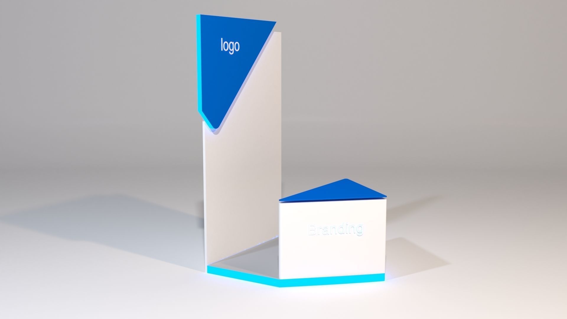 Promotional Desk 3D model_1