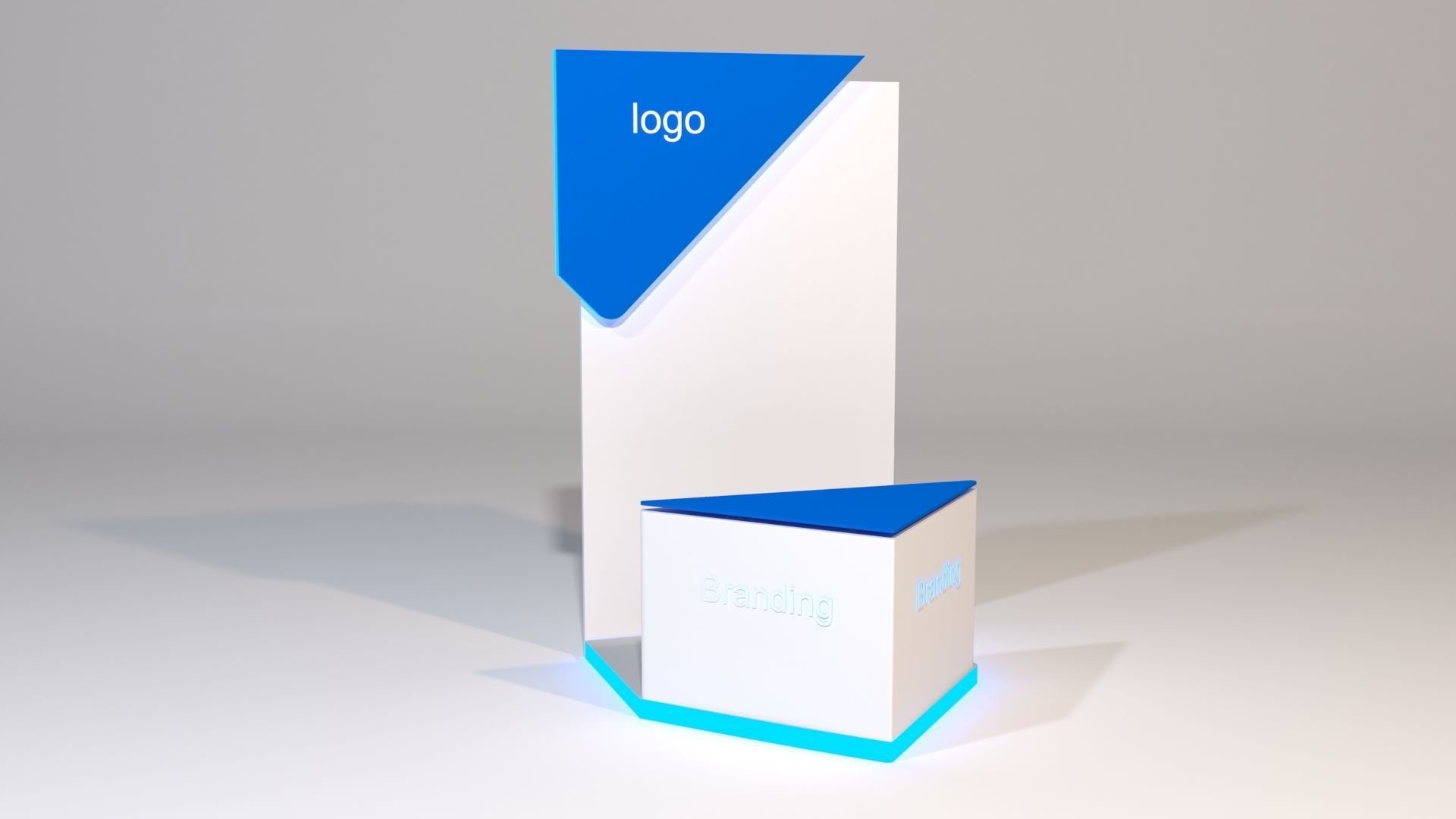 Promotional Desk 3D model_2