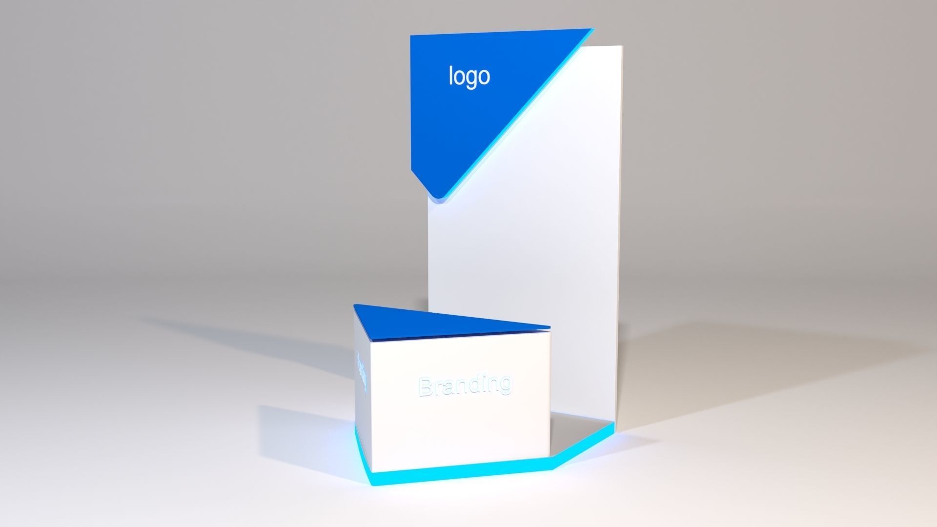 Promotional Desk 3D model_4