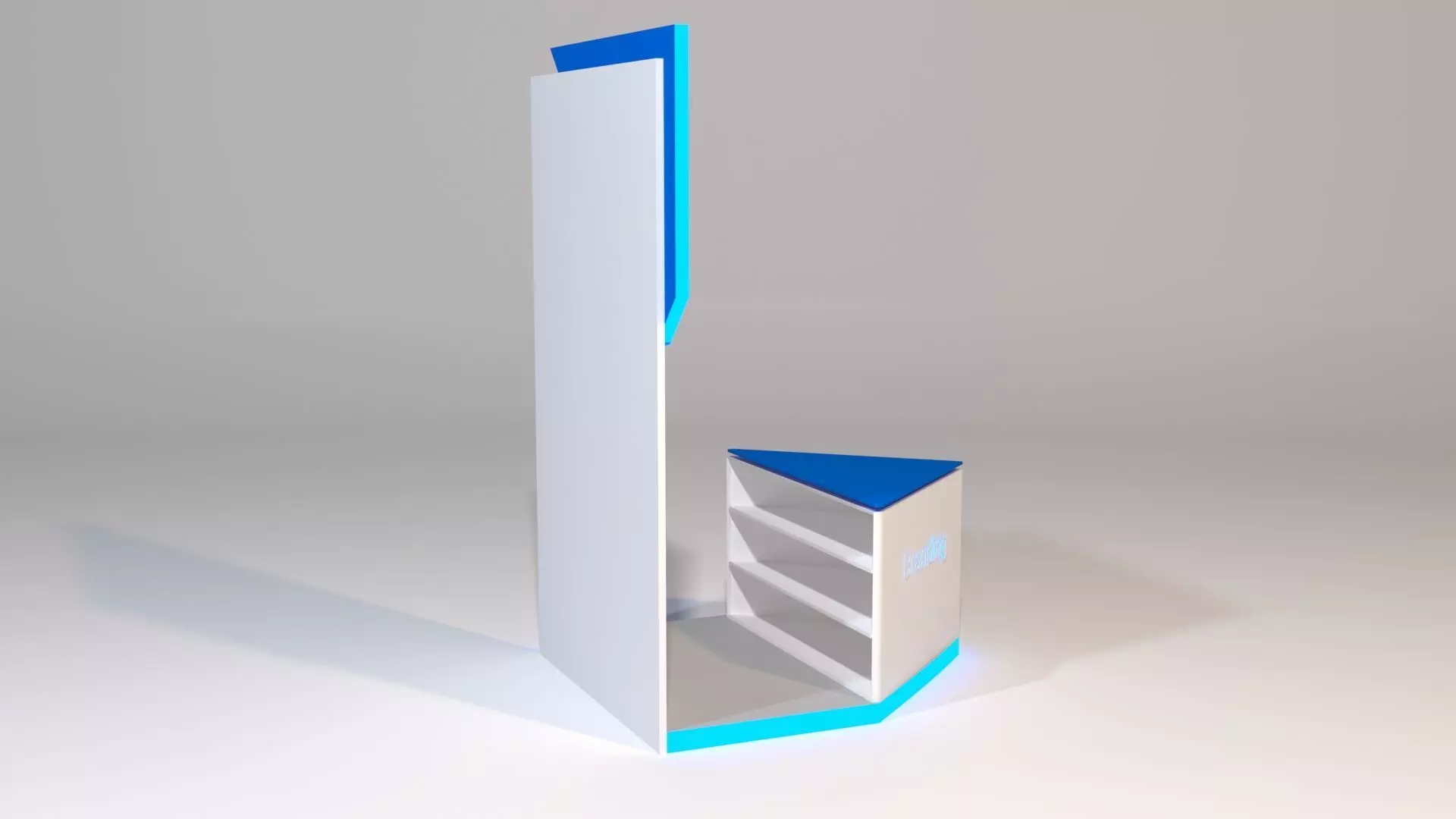 Promotional Desk 3D model_0