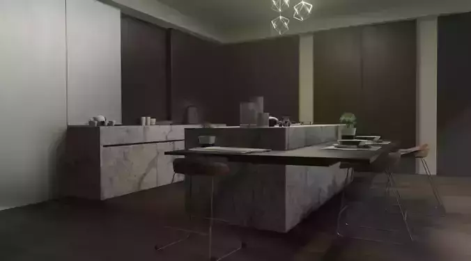 AarchVis Kitchen Blender Render