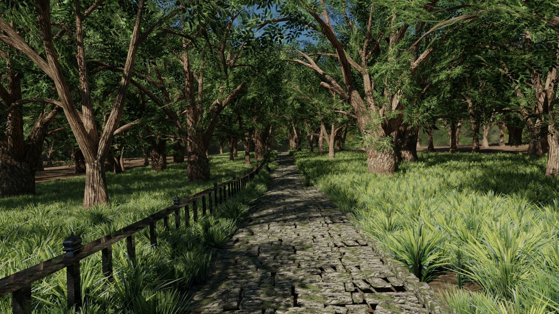 Park Scene 3D model_8