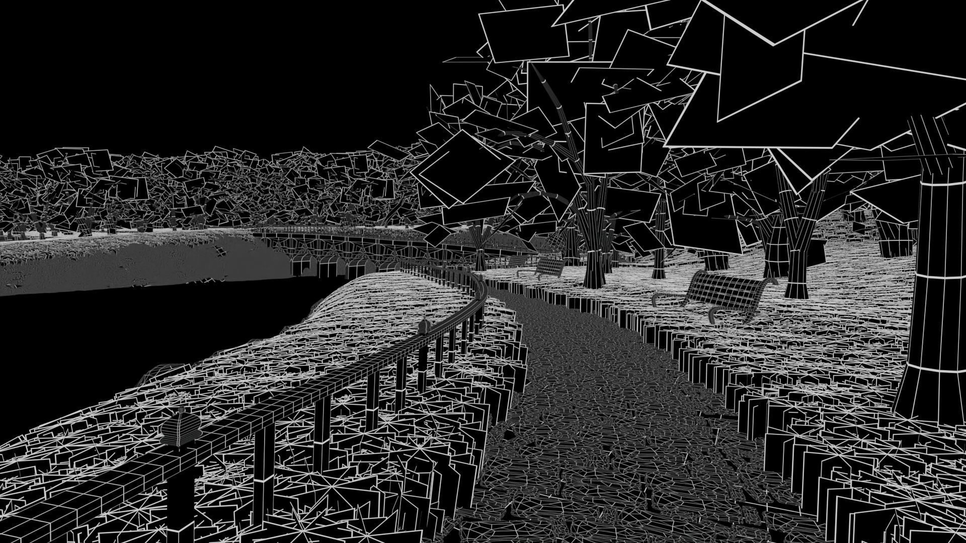 Park Scene 3D model_12