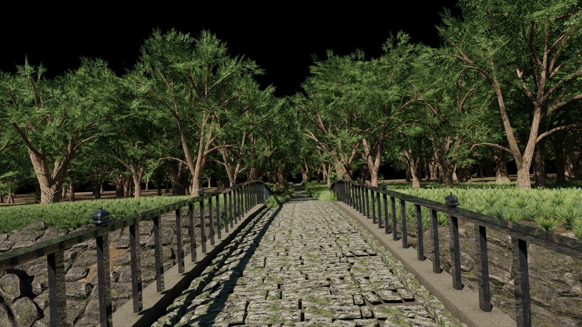 Park Scene 3D model_7