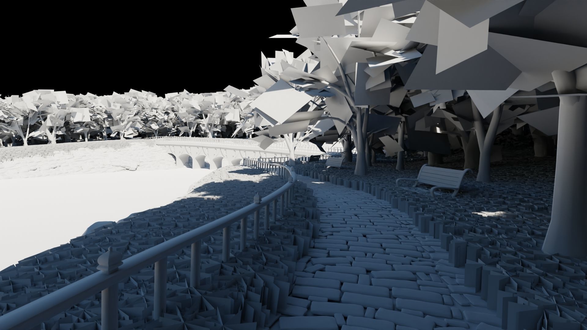Park Scene 3D model_11