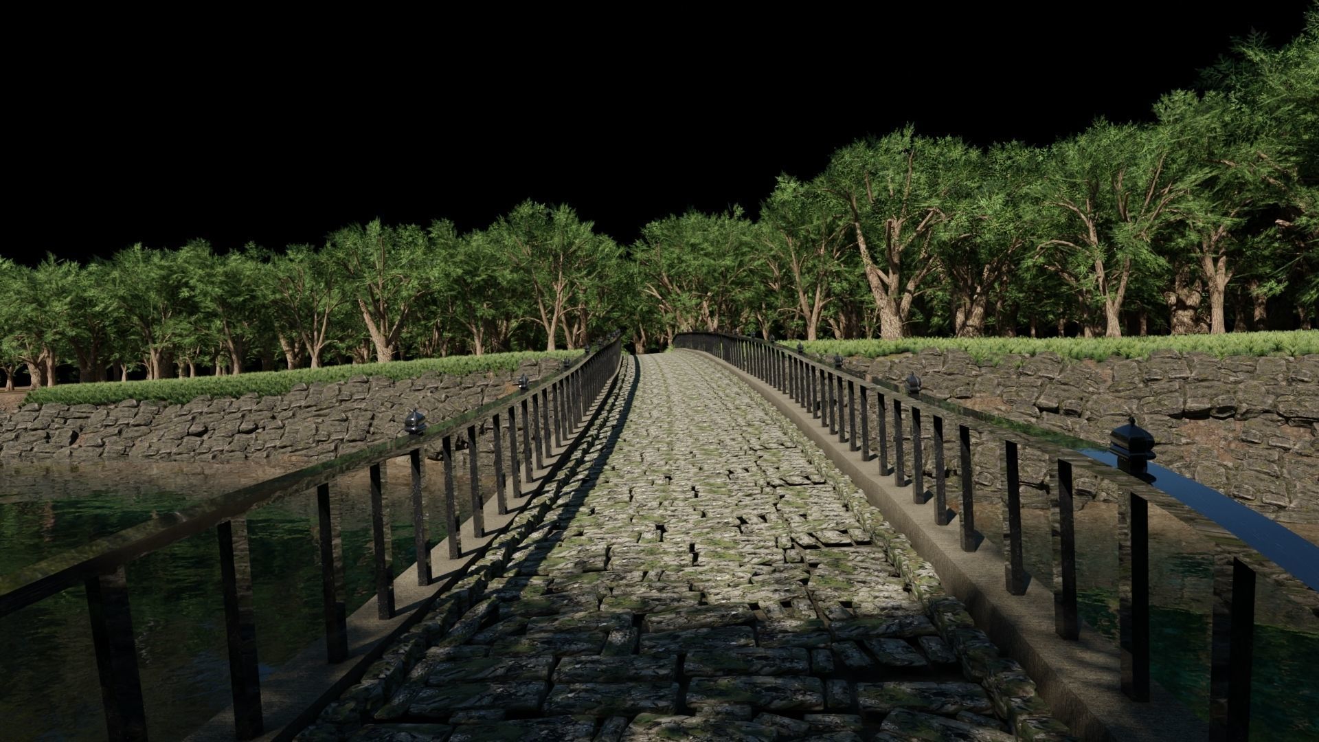 Park Scene 3D model_6