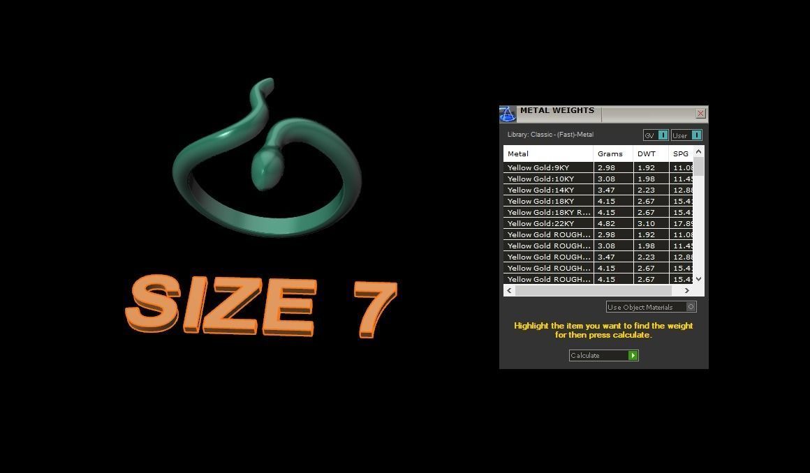 Dainty Snake  Ring Band Mix Size 3D print model_12