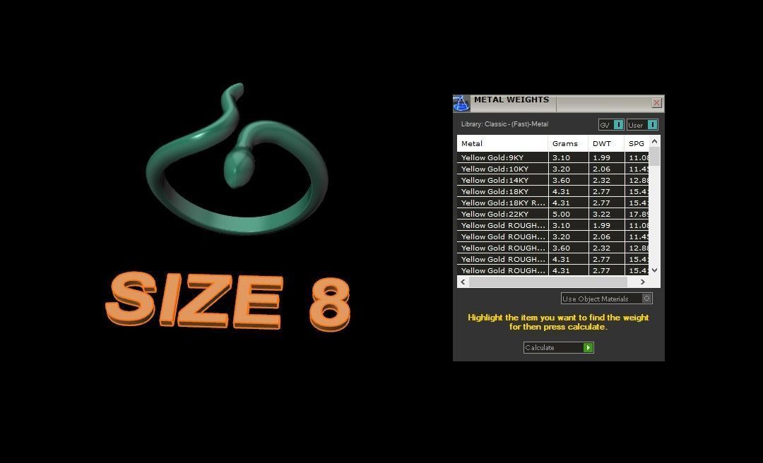 Dainty Snake  Ring Band Mix Size 3D print model_13