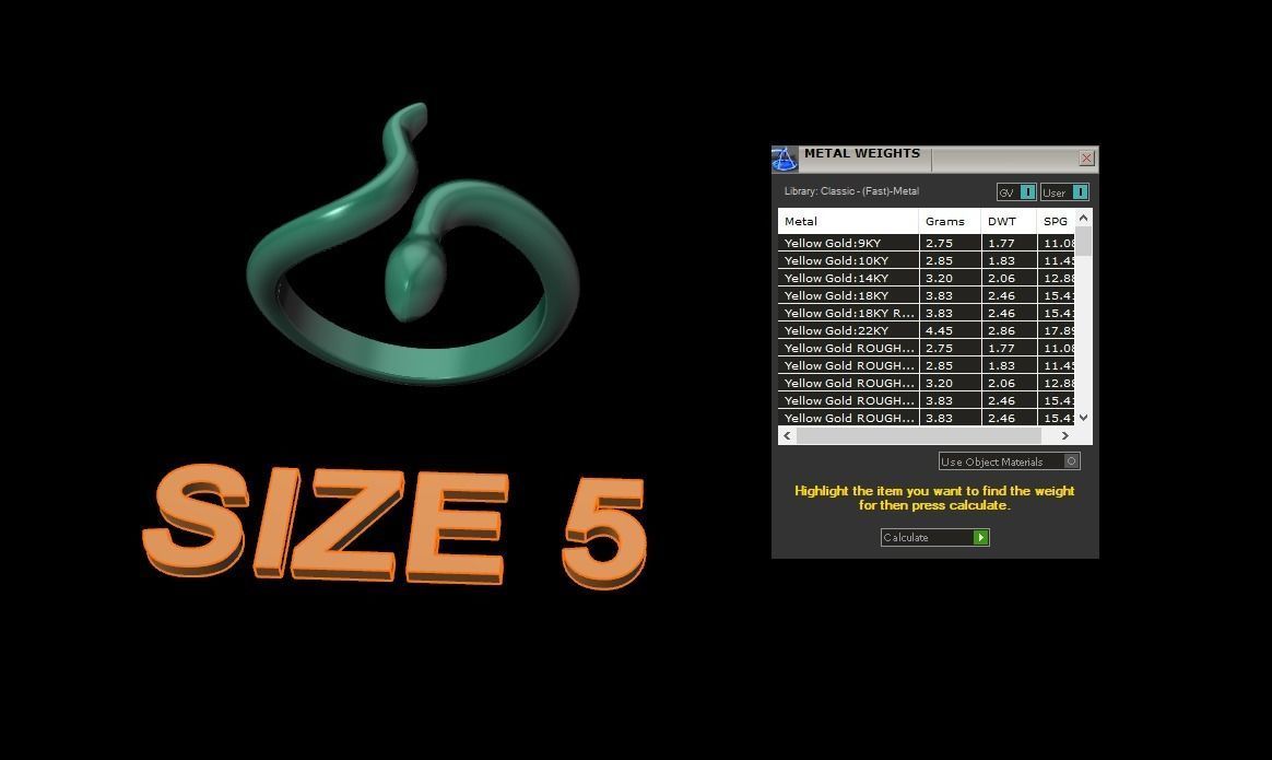 Dainty Snake  Ring Band Mix Size 3D print model_10