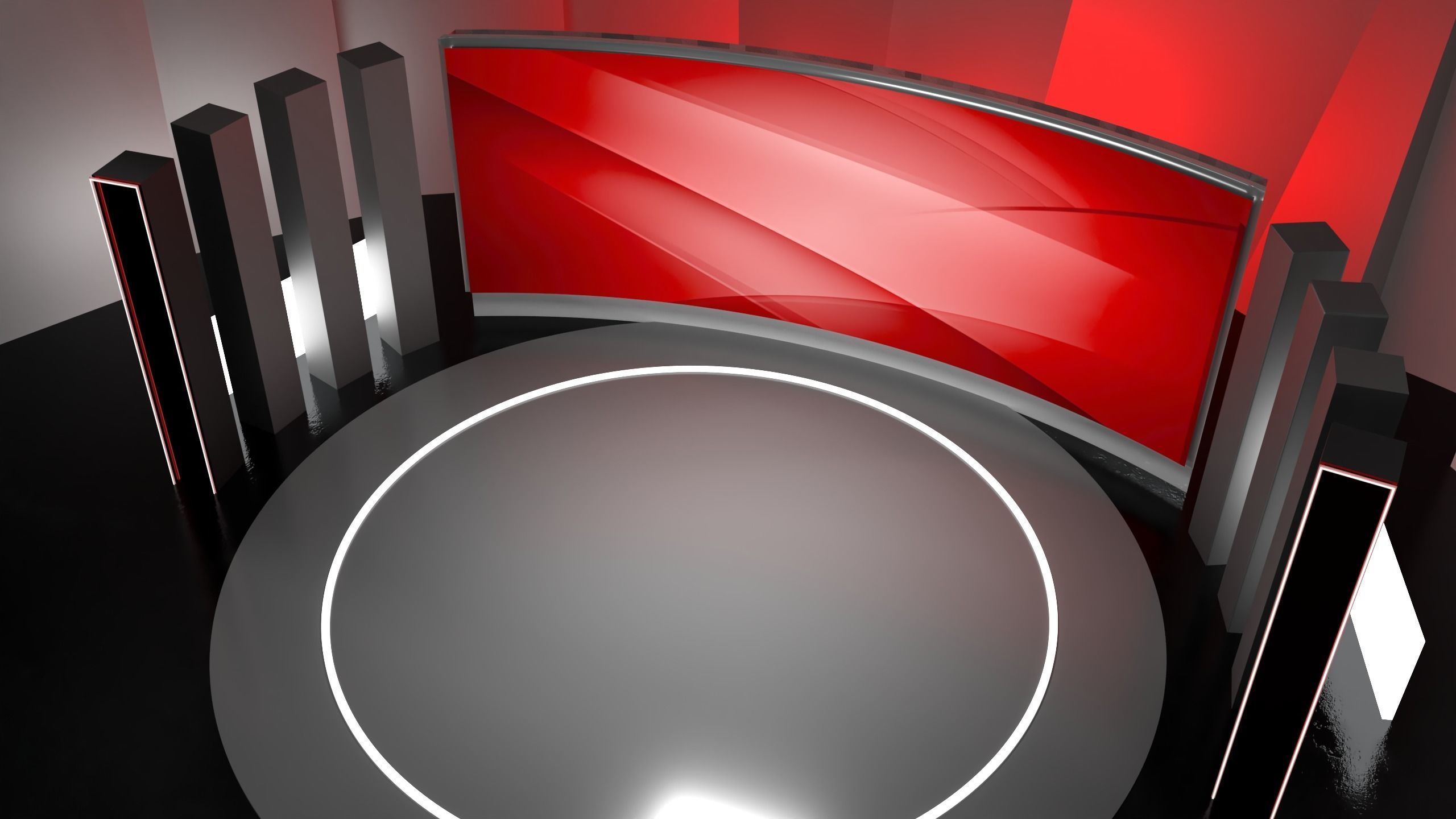 Simple virtual studio 3D model_3