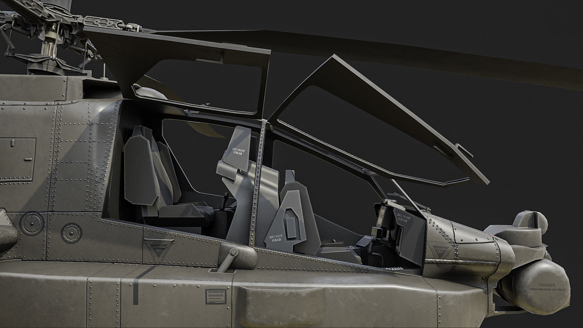 AH64 Apache Helicopters Low-poly 3D model_16