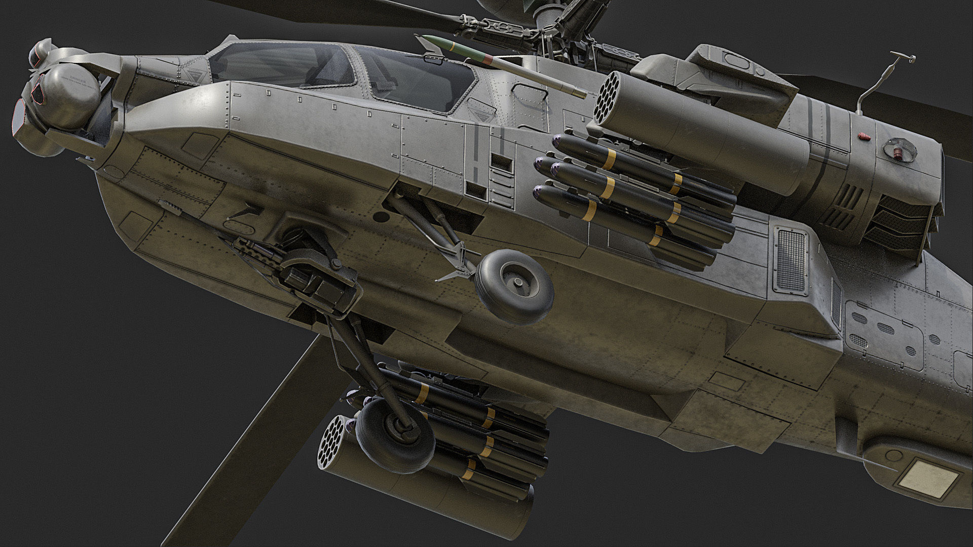 AH64 Apache Helicopters Low-poly 3D model_13