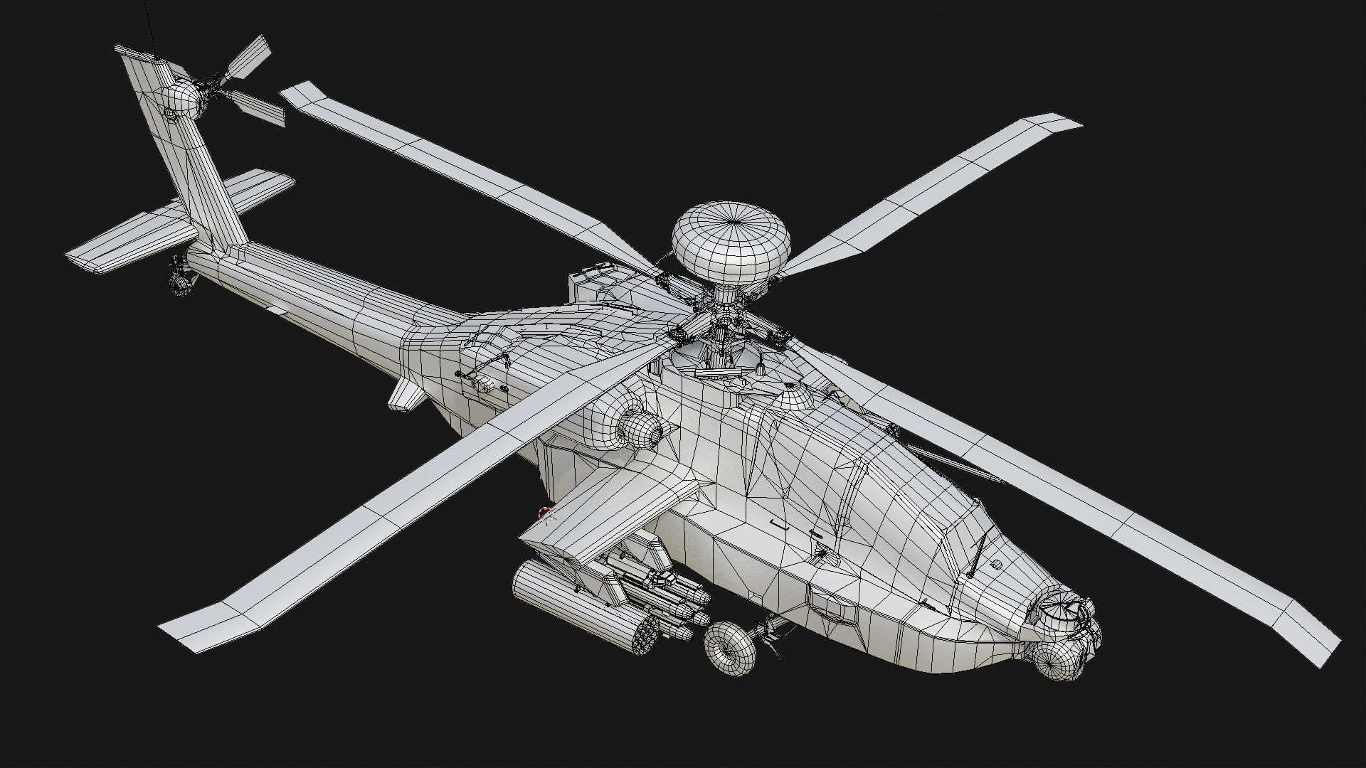 AH64 Apache Helicopters Low-poly 3D model_17
