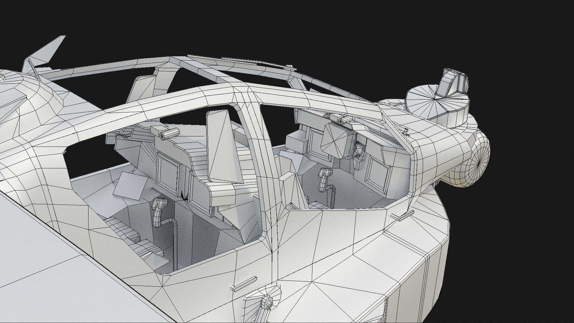 AH64 Apache Helicopters Low-poly 3D model_19