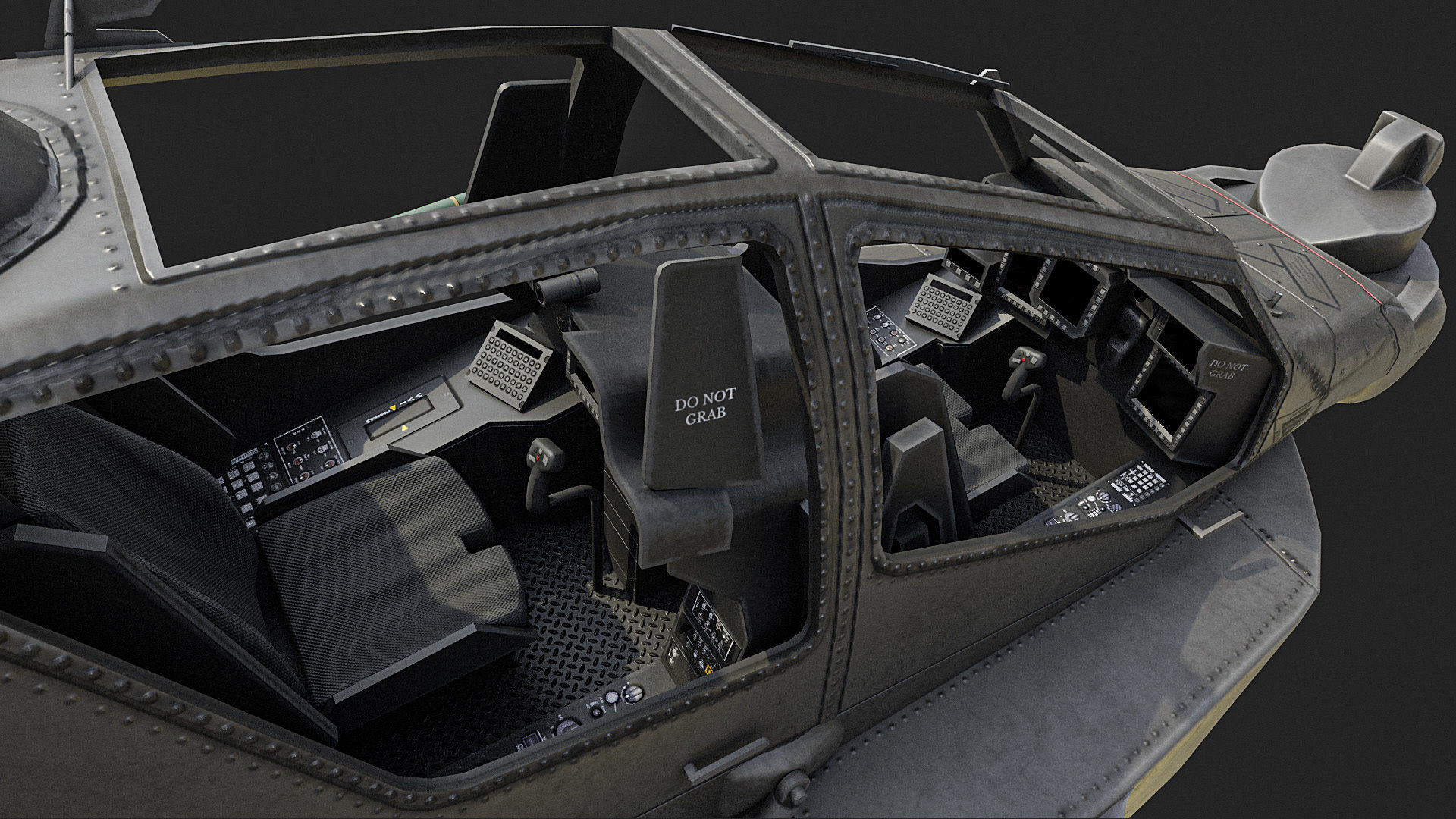 AH64 Apache Helicopters Low-poly 3D model_15