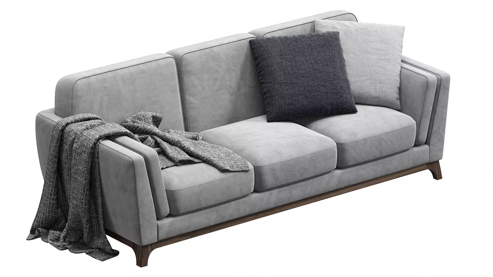 Ceni Volcanic Gray Sofa By Article 3D model