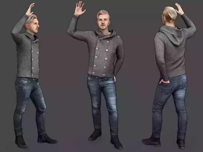 Stylized Man Character 3D model