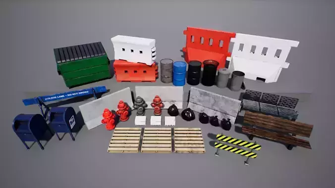 Game Ready Street Props Vol 1 Unreal Engine